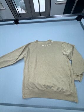 Love In Faith Men's Casual Crewneck Sweater in Light Olive